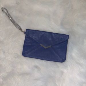 Blue clutch bag